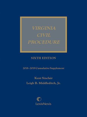 cover image of Virginia Civil Procedure